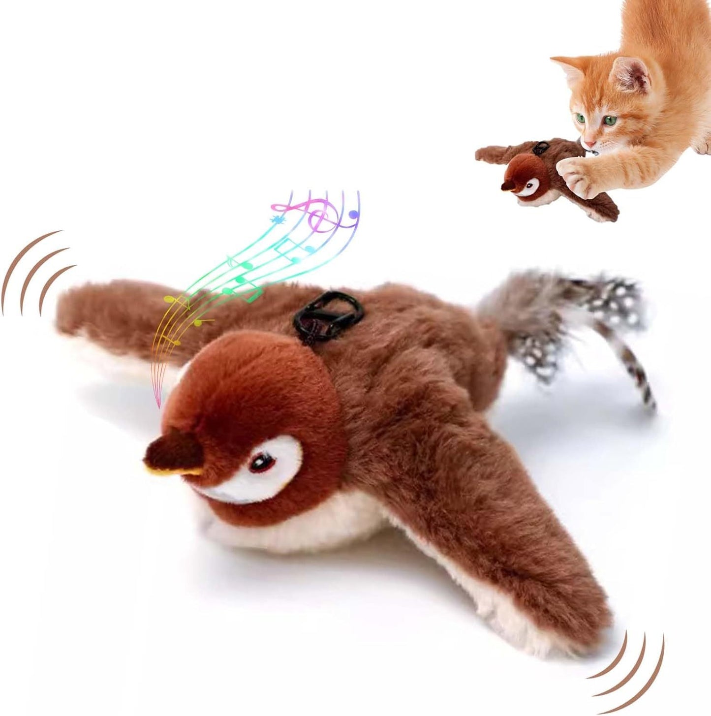 Bird Cat Toy - Chirping and Flapping Bird